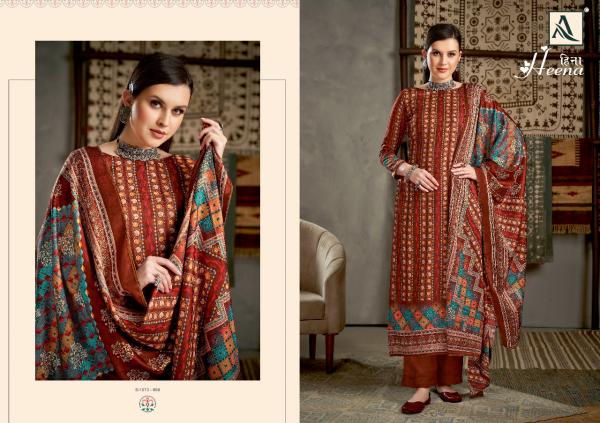 Alok Heena Pure Wool Pashmina Dress Material Collection 